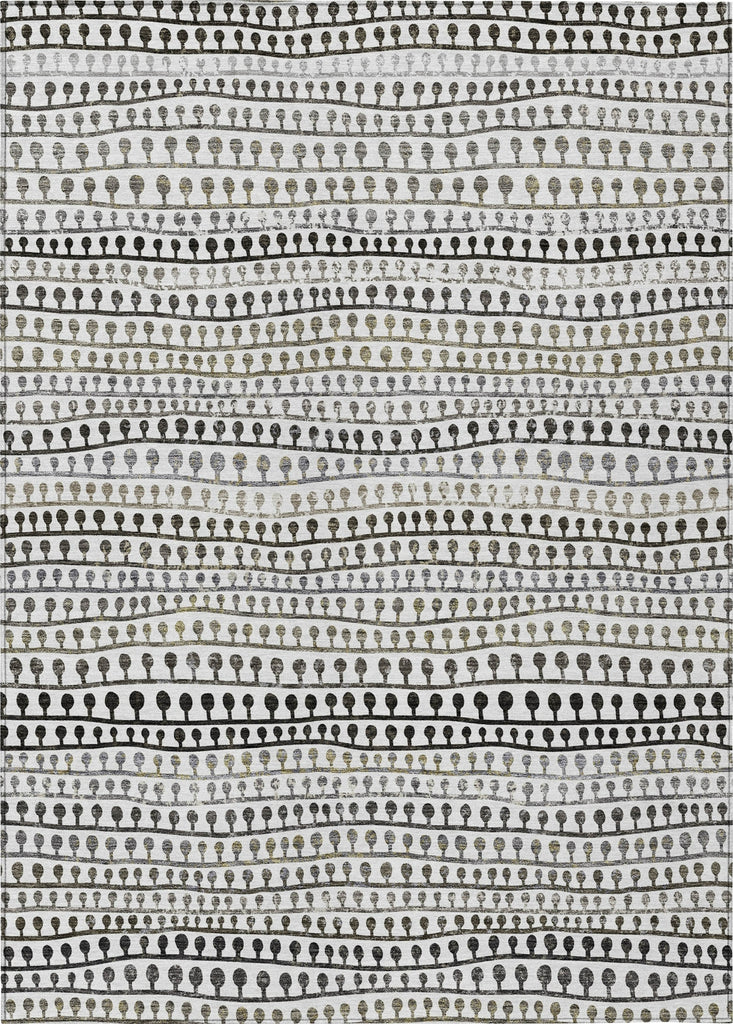 Piper Looms Chantille Stripes ACN823 Ivory Machine Washable Area Rug main image