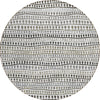 Piper Looms Chantille Stripes ACN823 Ivory Machine Washable Area Rug Round Main Image