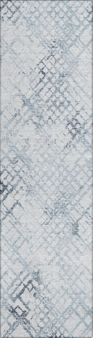 Piper Looms Chantille Squares ACN824 Blue Machine Washable Area Rug Runner Main Image