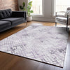 Piper Looms Chantille Squares ACN824 Purple Machine Washable Area Rug Lifestyle Image Feature