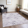 Piper Looms Chantille Squares ACN824 Purple Machine Washable Area Rug Lifestyle Image Feature