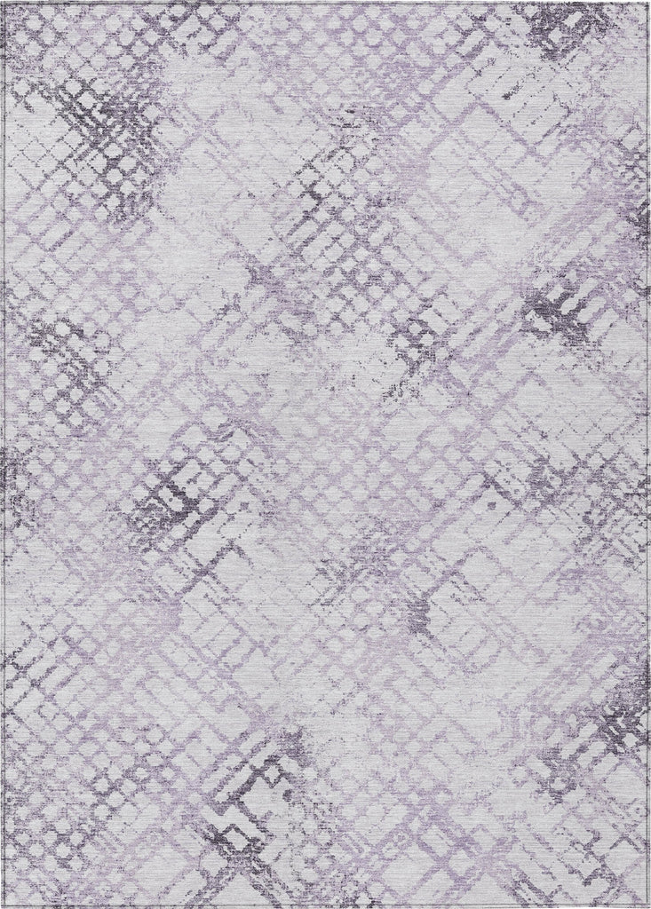 Piper Looms Chantille Squares ACN824 Purple Machine Washable Area Rug main image