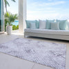 Piper Looms Chantille Squares ACN824 Purple Machine Washable Area Rug Outdoor Lifestyle Image Feature