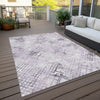 Piper Looms Chantille Squares ACN824 Purple Machine Washable Area Rug Outdoor Lifestyle Image Feature