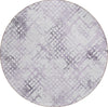 Piper Looms Chantille Squares ACN824 Purple Machine Washable Area Rug Round Main Image