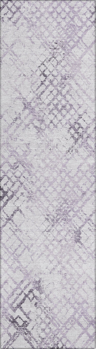 Piper Looms Chantille Squares ACN824 Purple Machine Washable Area Rug Runner Main Image