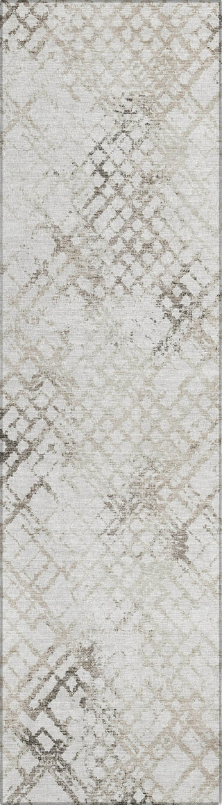 Piper Looms Chantille Squares ACN824 Taupe Machine Washable Area Rug Runner Main Image