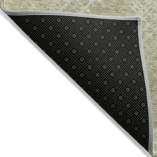 Piper Looms Chantille Squares ACN825 Beige Machine Washable Area Rug Backing Image