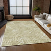 Piper Looms Chantille Squares ACN825 Beige Machine Washable Area Rug Lifestyle Image Feature