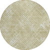 Piper Looms Chantille Squares ACN825 Beige Machine Washable Area Rug Round Main Image