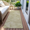 Piper Looms Chantille Squares ACN825 Beige Machine Washable Area Rug Runner Outdoor Lifestyle Image Feature