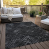 Piper Looms Chantille Squares ACN825 Charcoal Machine Washable Area Rug Outdoor Lifestyle Image Feature