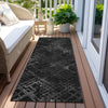 Piper Looms Chantille Squares ACN825 Charcoal Machine Washable Area Rug Runner Outdoor Lifestyle Image Feature