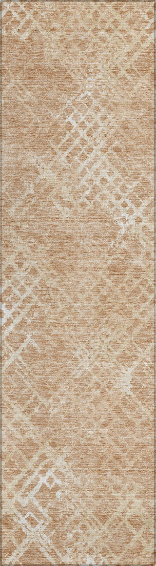Piper Looms Chantille Squares ACN825 Coral Machine Washable Area Rug Runner Main Image