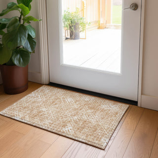 Piper Looms Chantille Squares ACN825 Coral Machine Washable Area Rug Scatter Lifestyle Image Feature