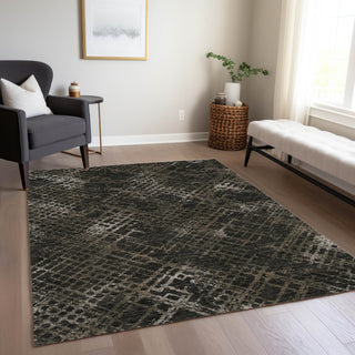 Piper Looms Chantille Squares ACN825 Fudge Machine Washable Area Rug Lifestyle Image Feature