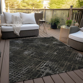 Piper Looms Chantille Squares ACN825 Fudge Machine Washable Area Rug Outdoor Lifestyle Image Feature