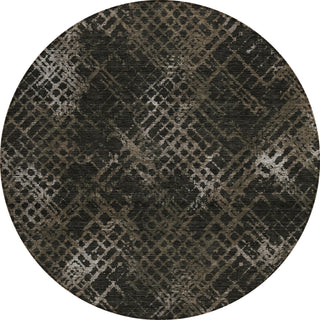 Piper Looms Chantille Squares ACN825 Fudge Machine Washable Area Rug Round Main Image