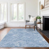 Piper Looms Chantille Squares ACN825 Sky Machine Washable Area Rug Lifestyle Image Feature