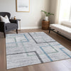 Piper Looms Chantille Geometric ACN826 Gray Machine Washable Area Rug Lifestyle Image Feature