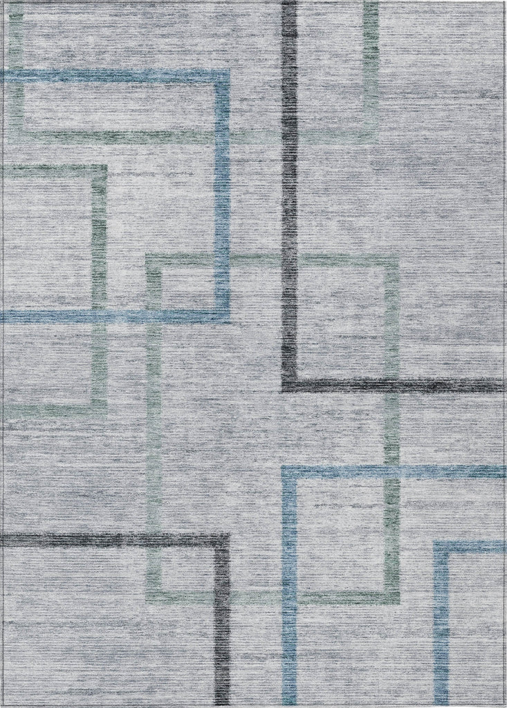 Piper Looms Chantille Geometric ACN826 Gray Machine Washable Area Rug main image