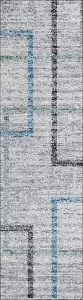 Piper Looms Chantille Geometric ACN826 Gray Machine Washable Area Rug Runner Main Image