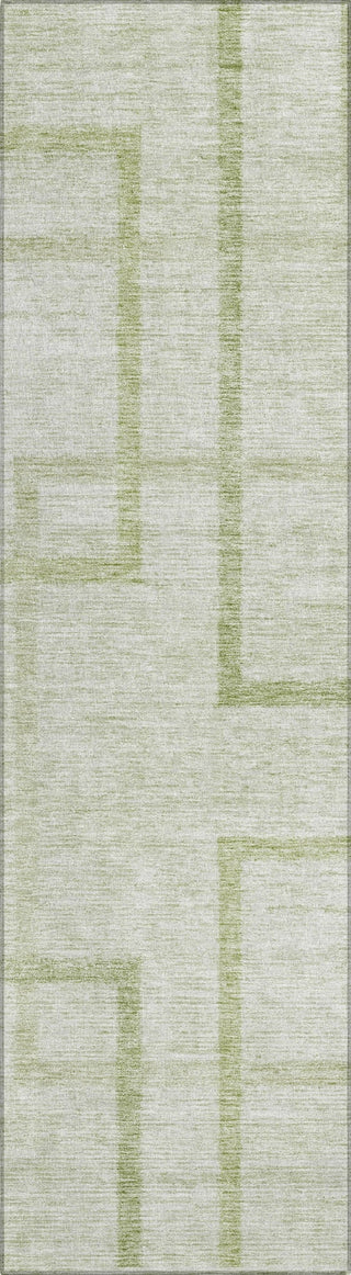 Piper Looms Chantille Geometric ACN827 Aloe Machine Washable Area Rug Runner Main Image