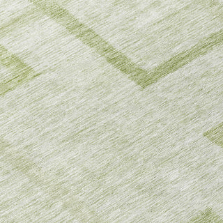 Piper Looms Chantille Geometric ACN827 Aloe Machine Washable Area Rug Swatch Image
