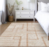 Piper Looms Chantille Geometric ACN827 Coral Machine Washable Area Rug Lifestyle Image Feature