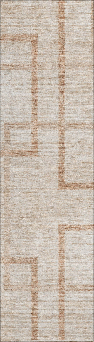 Piper Looms Chantille Geometric ACN827 Coral Machine Washable Area Rug Runner Main Image