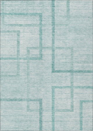 Piper Looms Chantille Geometric ACN827 Teal Machine Washable Area Rug main image