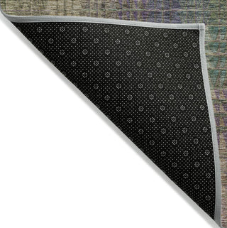 Piper Looms Chantille Triangles ACN828 Plum Machine Washable Area Rug Backing Image
