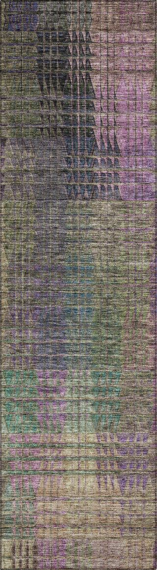 Piper Looms Chantille Triangles ACN828 Plum Machine Washable Area Rug Runner Main Image
