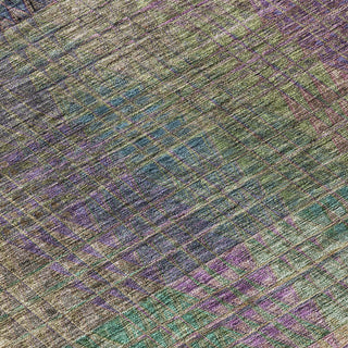 Piper Looms Chantille Triangles ACN828 Plum Machine Washable Area Rug Swatch Image