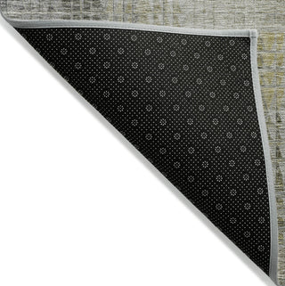 Piper Looms Chantille Triangles ACN828 Taupe Machine Washable Area Rug Backing Image