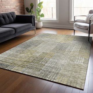 Piper Looms Chantille Triangles ACN828 Taupe Machine Washable Area Rug Lifestyle Image Feature