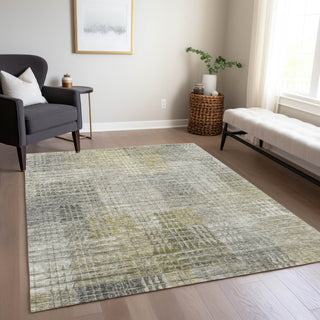 Piper Looms Chantille Triangles ACN828 Taupe Machine Washable Area Rug Lifestyle Image Feature