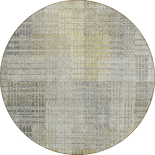 Piper Looms Chantille Triangles ACN828 Taupe Machine Washable Area Rug Round Main Image