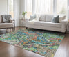 Piper Looms Chantille Abstract ACN829 Blue Machine Washable Area Rug Lifestyle Image Feature