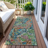 Piper Looms Chantille Abstract ACN829 Blue Machine Washable Area Rug Runner Outdoor Lifestyle Image Feature