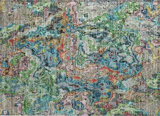 Piper Looms Chantille Abstract ACN829 Blue Machine Washable Area Rug Scatter Main Image