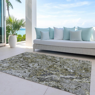 Piper Looms Chantille Abstract ACN829 Brown Machine Washable Area Rug Outdoor Lifestyle Image Feature