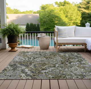 Piper Looms Chantille Abstract ACN829 Brown Machine Washable Area Rug Outdoor Lifestyle Image Feature