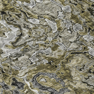 Piper Looms Chantille Abstract ACN829 Brown Machine Washable Area Rug Swatch Image