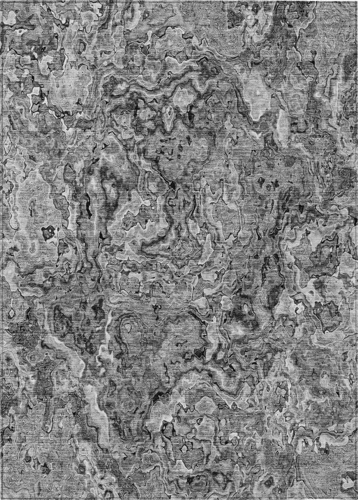 Piper Looms Chantille Abstract ACN829 Gray Machine Washable Area Rug main image