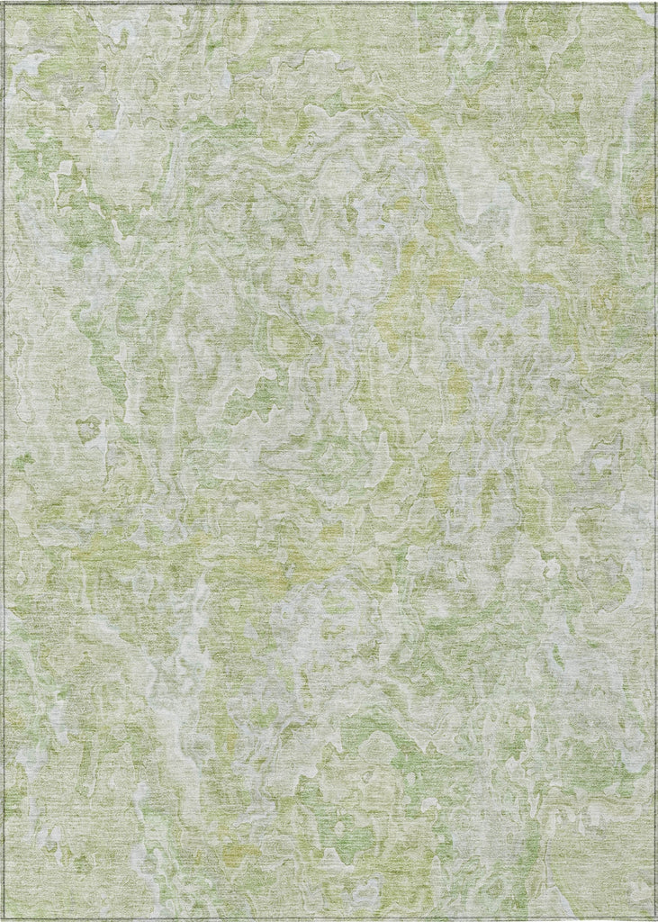 Piper Looms Chantille Abstract ACN829 Green Machine Washable Area Rug main image