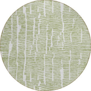 Piper Looms Chantille Lines ACN830 Aloe Machine Washable Area Rug Round Main Image
