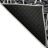 Piper Looms Chantille Lines ACN830 Black Machine Washable Area Rug Backing Image
