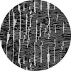 Piper Looms Chantille Lines ACN830 Black Machine Washable Area Rug Round Main Image