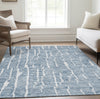 Piper Looms Chantille Lines ACN830 Blue Machine Washable Area Rug Lifestyle Image Feature